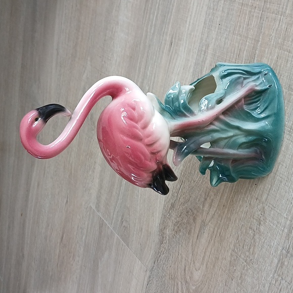 Vintage MCM pink flamingo planter tropical old Florida - Picture 11 of 11